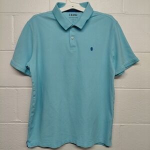 Izod Mens XL Beach Blue Advantage Performance Quick Dry UPF-50 Golf Polo Shirt